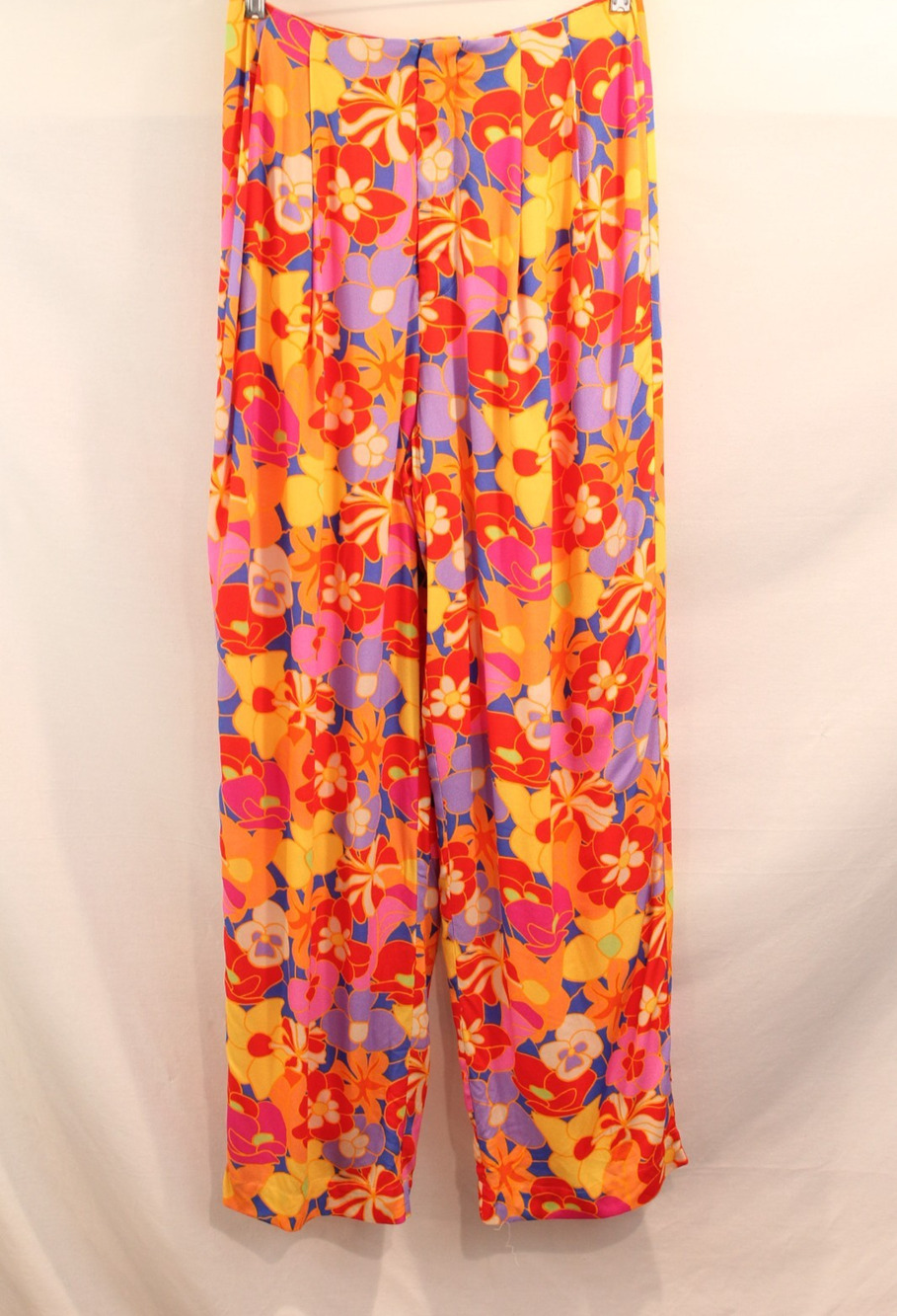 Emily McCarthy 60's Inspired Psychedelic Floral High Waist Pants Womens size S